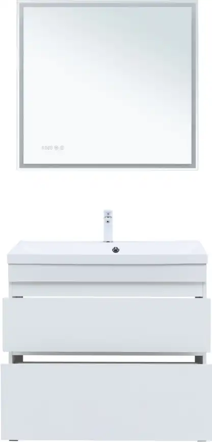 Тумба под раковину Aquanet Нота New 90 белый глянец, 344147 фото 7