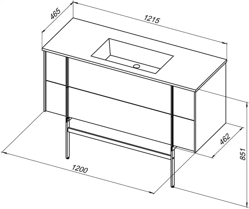 Тумба под раковину Allen Brau Reality 120 1.32008.CGM олива матовый фото 2