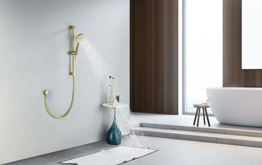 Душевой гарнитур Aquatek Оберон AQ2016BG, Золото матовое фото 7