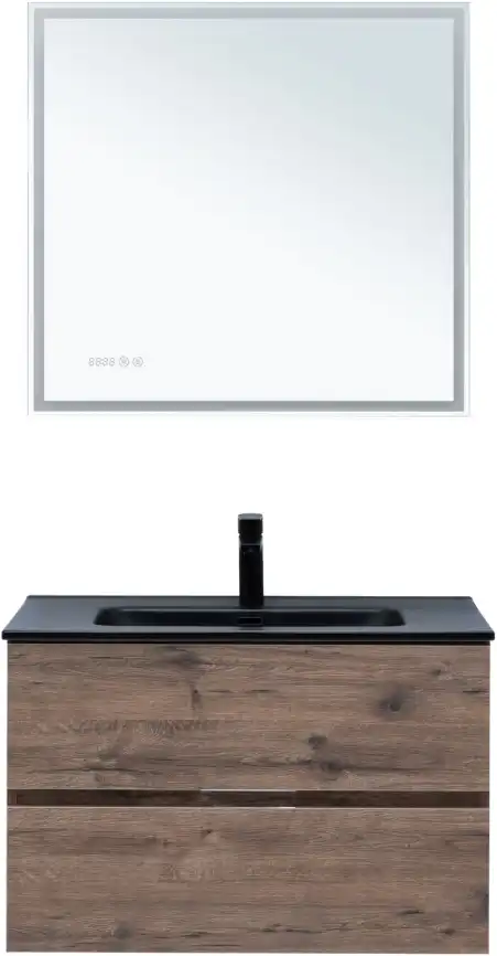 Тумба под раковину Aquanet Алвита New 80 2 ящика, дуб веллингтон табак 334186 фото 9