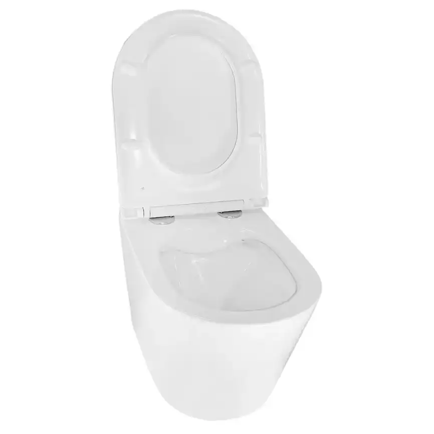 Подвесной унитаз безободковый Azario Teramo  AZ-0053 , с сидением микролифт, цвет белый фото 10