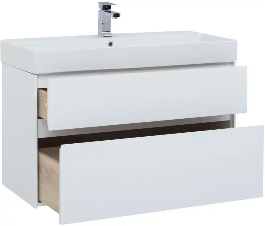 Тумба под раковину Aquanet Бруклин 100 белый 203961 фото 4