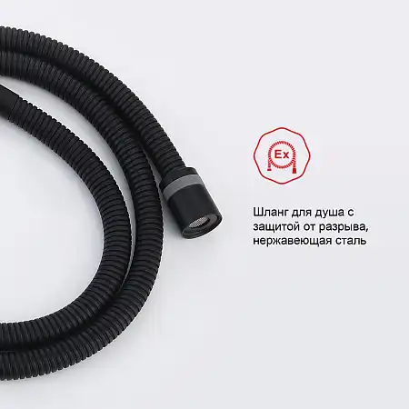 Смеситель с гигиеническим душем Raglo R01.53.06, Черный матовый фото 5