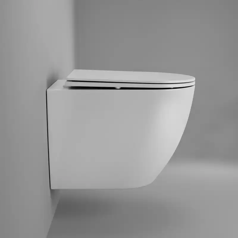 Унитаз подвесной Grossman Thin Rim GR-5601S безободковый, Белый глянцевый, с тонкой крышкой,микролифт фото 2