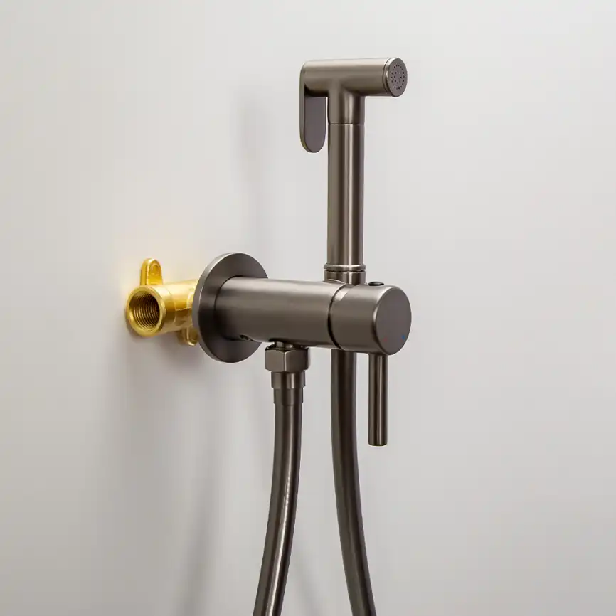 Гигиенический душ со смесителем AVS Slimmer 811-131-GM, оружейная сталь фото 2