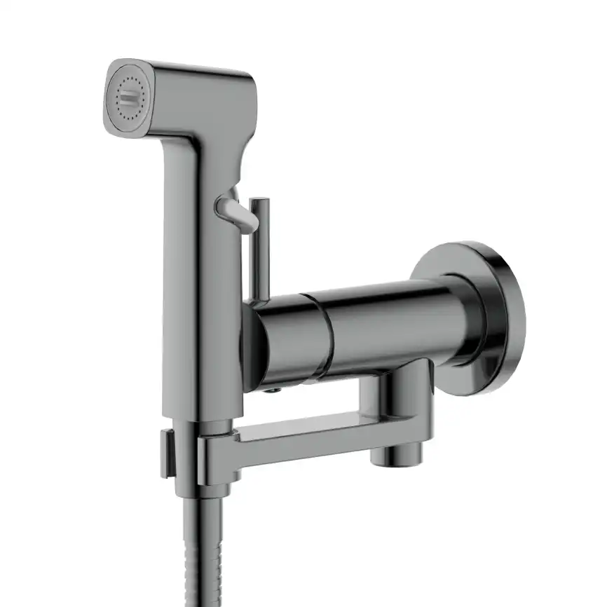 Смеситель с гигиеническим душем Aquatek Ника AQ1819BGM, Оружейная сталь фото 1
