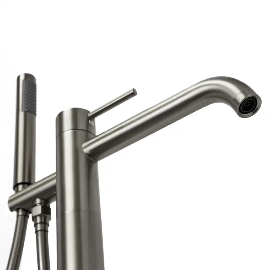 Смесители для ванны AVS Slimmer 811-112-GM напольный, оружейная сталь фото 7