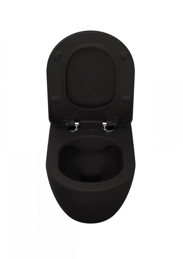 Унитаз подвесной безободковый Creavit Free FE322-11SM00E-0000 с сиденьем микролифт Черный матовый фото 3