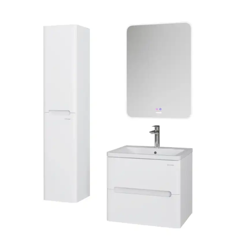 Тумба под раковину Grossman Адель-Норма 60 подвесная, белая глянцевая (106038) фото 2