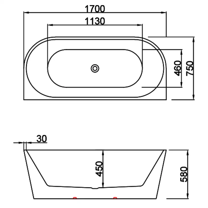 Акриловая ванна Azario Verano 170х75 AZ-6607C, Пристенная фото 6