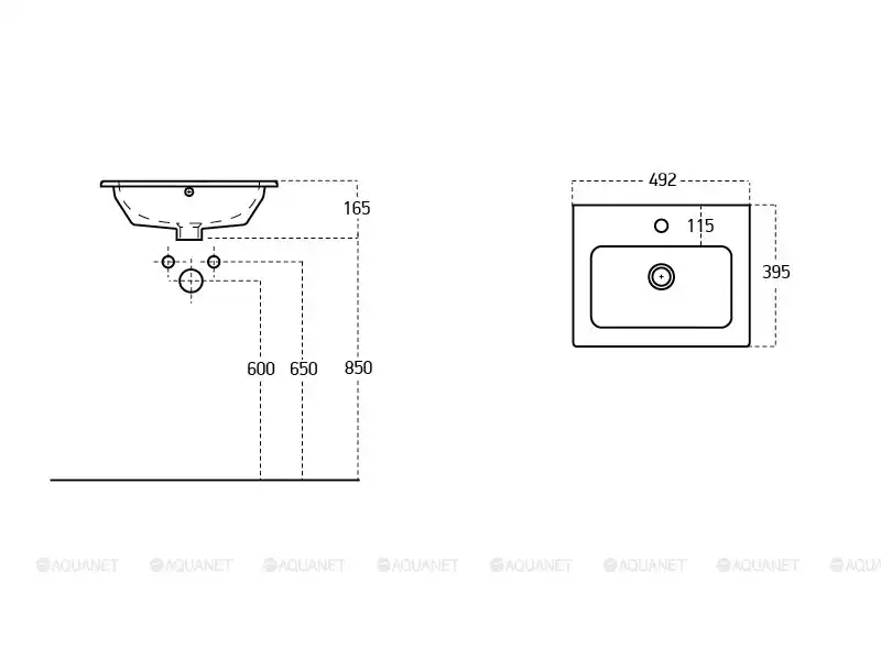 Раковина Sanovit Practico 50 44050, Белая глянцевая фото 2