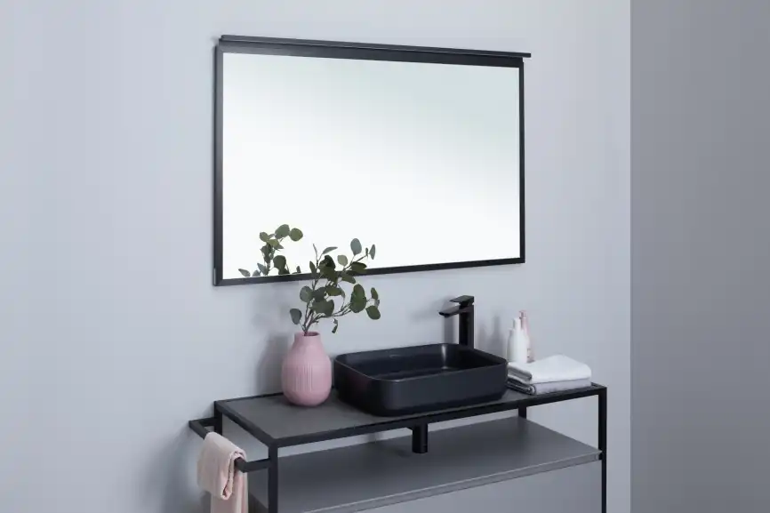 Зеркало Allen Brau Priority 100х75 1.31017.BB с подстветкой, сенсорный выключатель, Черный фото 13