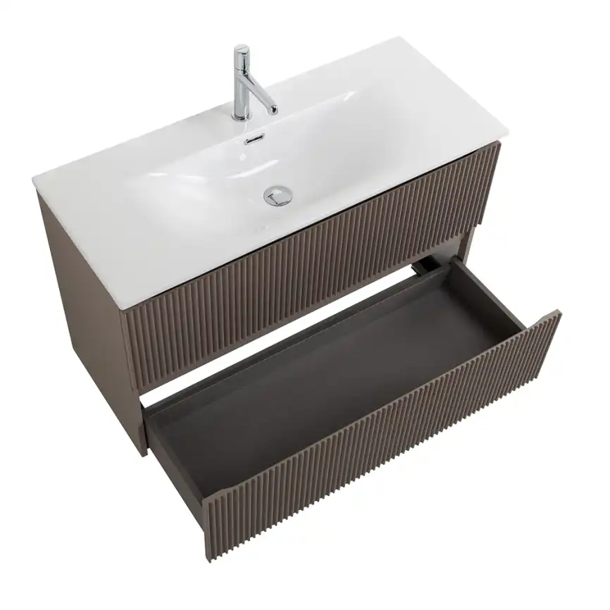 Тумба под раковину BelBagno UNO-MINI-1000-2C-SO-СO подвесная, Бежевый матовый фото 6