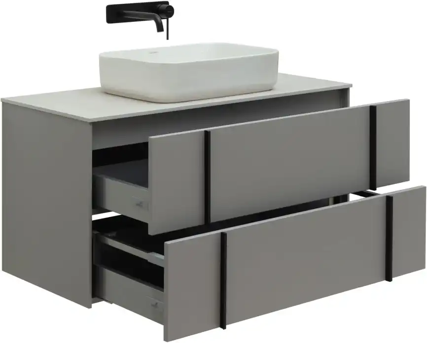 Тумба под раковину Allen Brau Reality 100 1.32007.PGM платина матовый фото 7