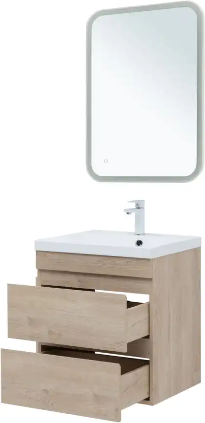 Тумба под раковину Aquanet Нота New 60 дуб светлый 334197 фото 9