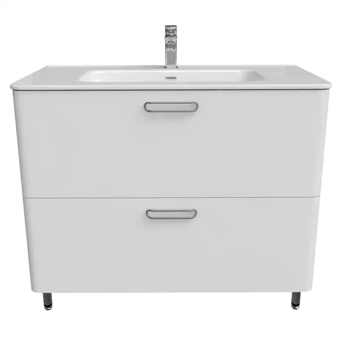 Тумба с раковиной IDDIS Brick 100, напольная, Белая, BRI10WFi95K фото 6
