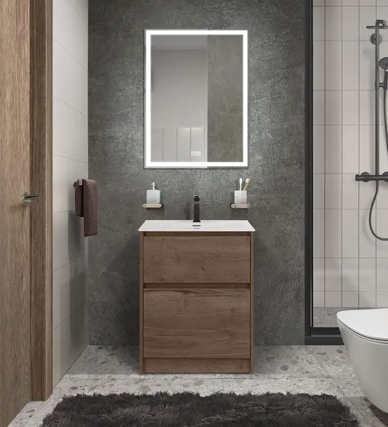 Тумба под раковину BelBagno KRAFT39-600/390-2C-PIA-RT напольная Rovere Tabacco фото 4