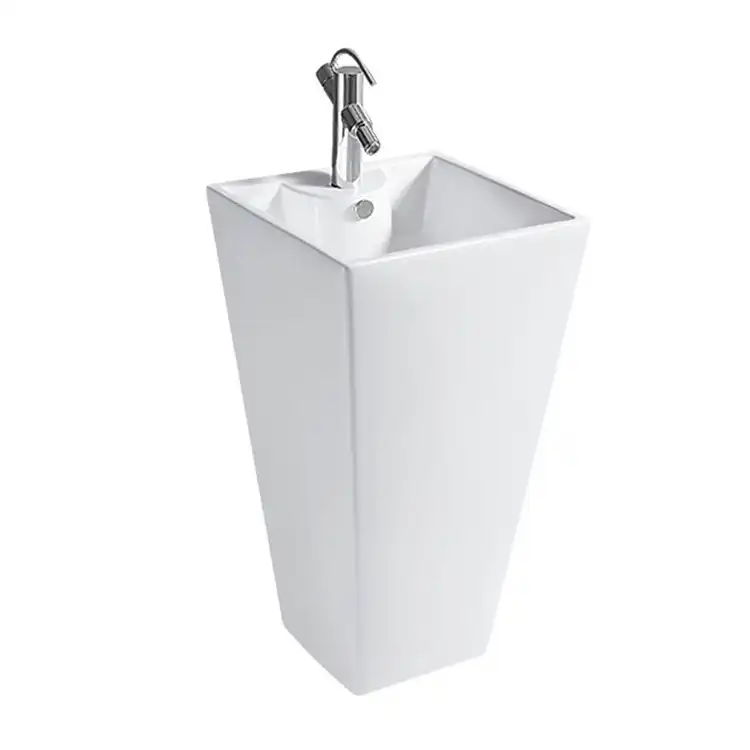 Раковина CeramaLux NB145 475х475х840 Напольная цвет Белый фото 5