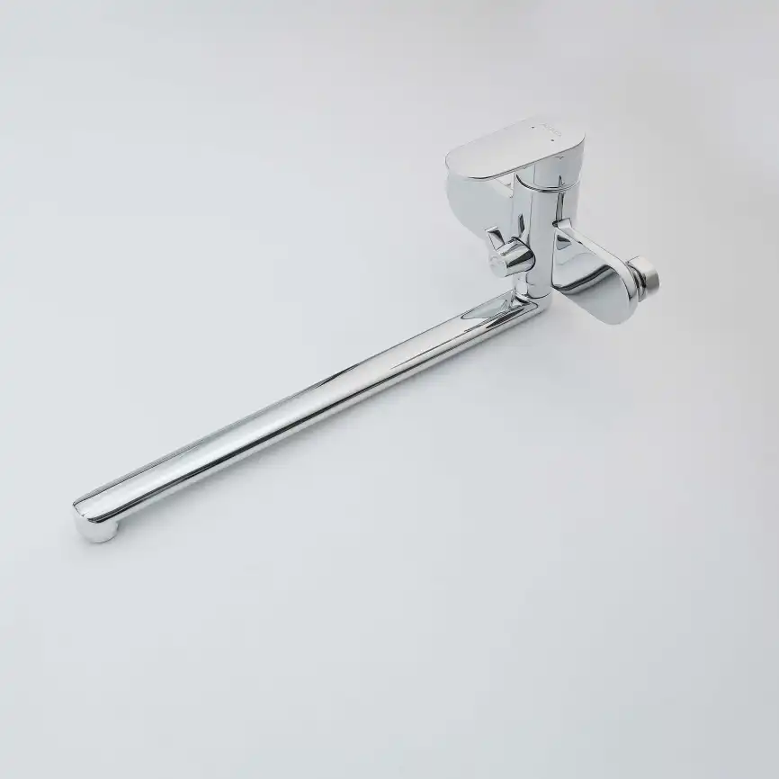 Смеситель для ванны Aquatek Ника AQ1842CR с длинным изливом, Хром фото 4