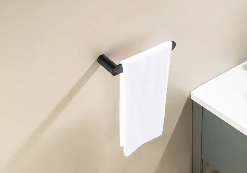 Держатель полотенец Aquatek Лира AQ4419MB, Черный матовый фото 4