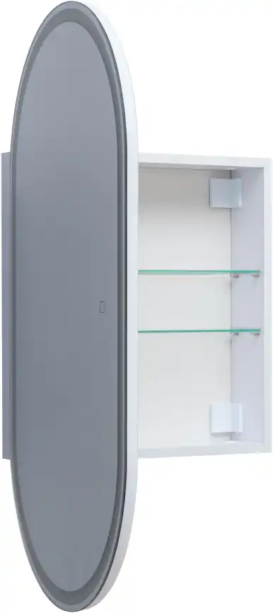 Зеркальный шкаф Aquanet Монте 50 белый, с LED подсветкой, 344787 фото 16