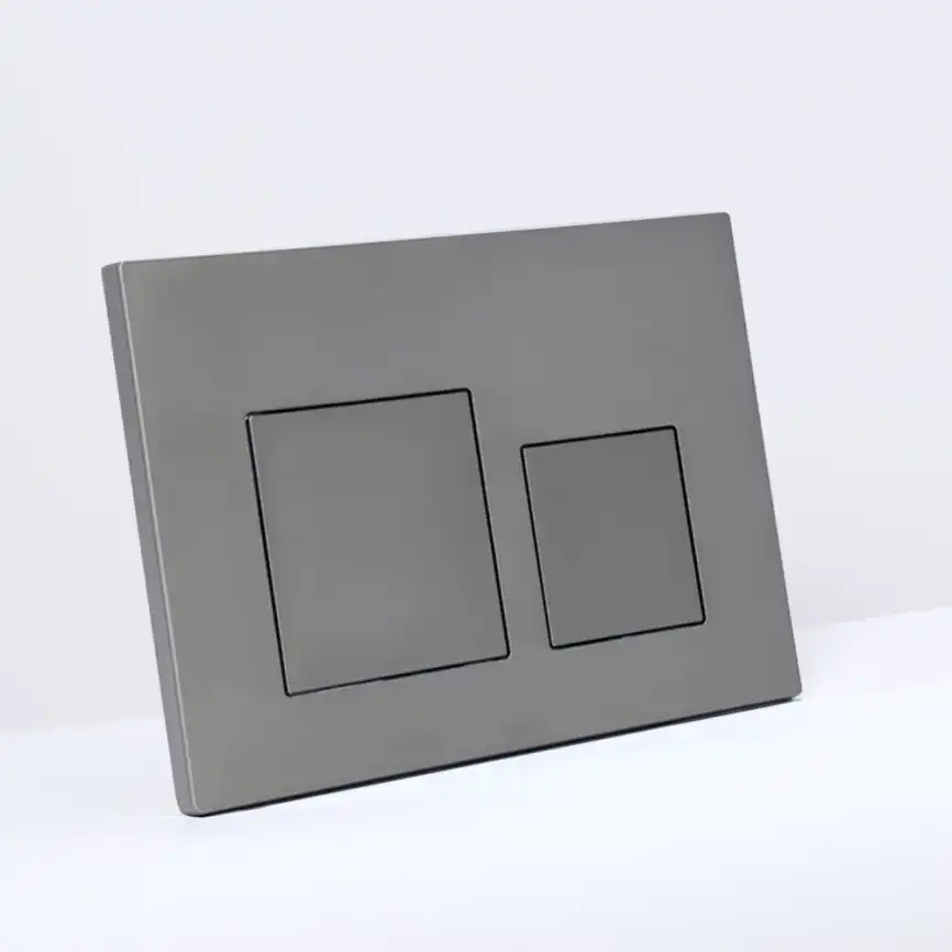 Клавиша смыва AVS 809-0013-GM квадратные кнопки, оружейная сталь фото 1