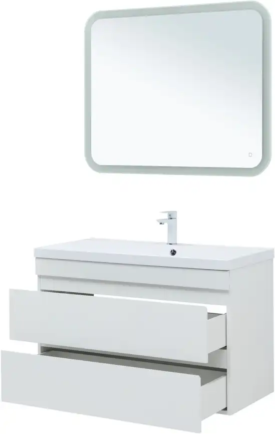 Тумба под раковину Aquanet Нота New 100 белый глянец 335420 фото 10