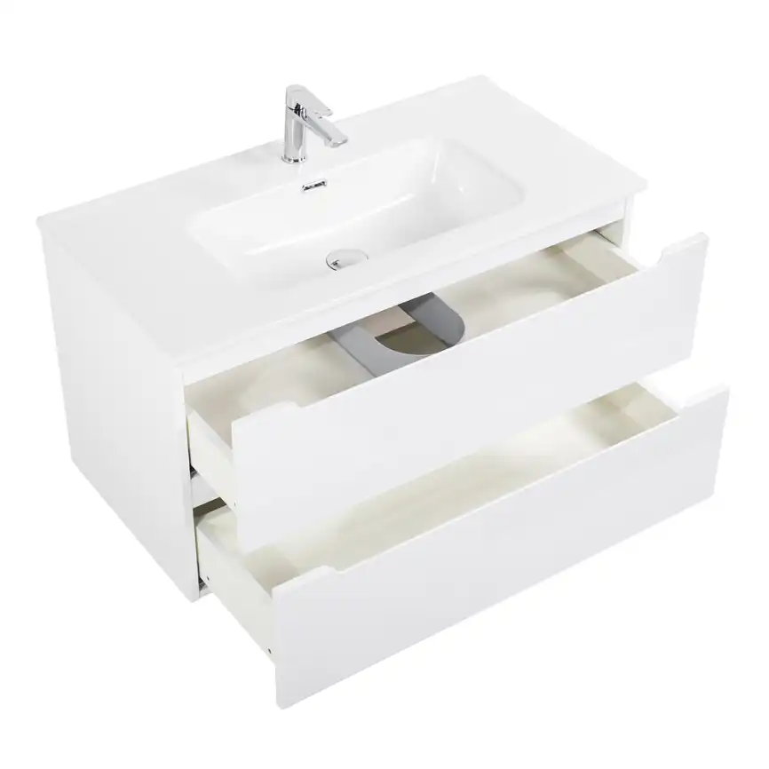 Тумба под раковину BelBagno ETNA-1000-2C-SO-BL-P подвесная Bianco Lucido фото 6