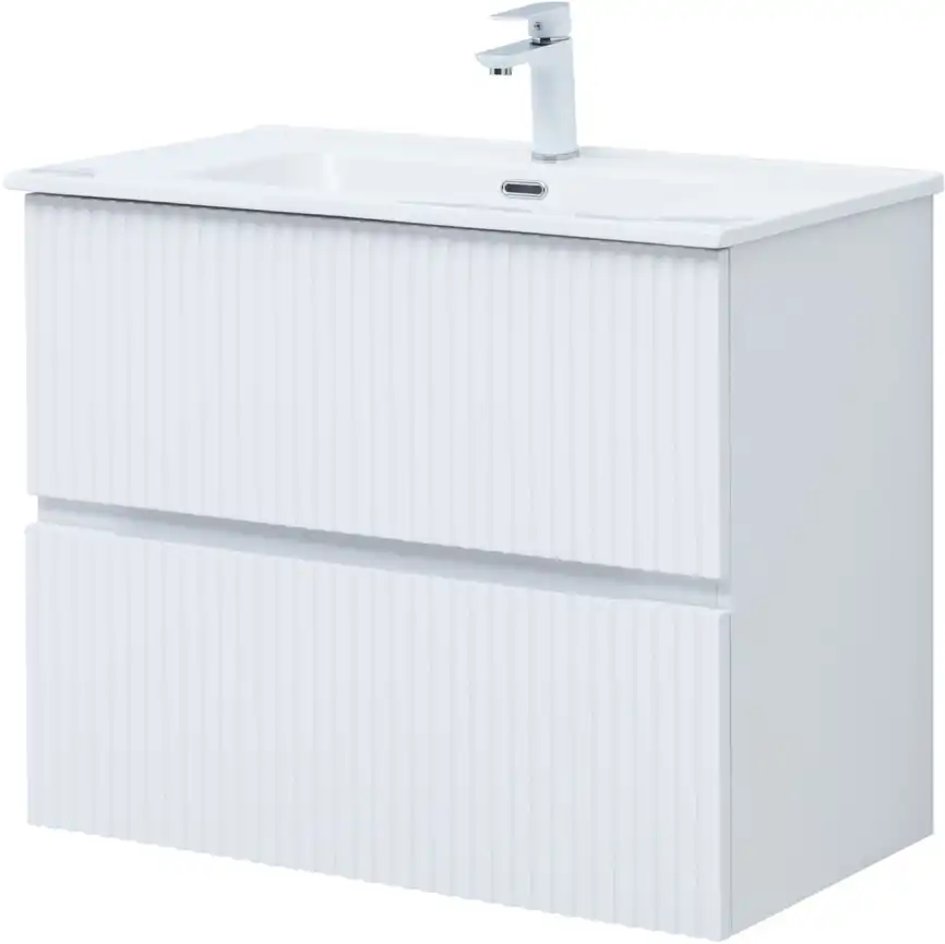 Тумба под раковину Aquanet Джейн 80 белый матовый фото 5