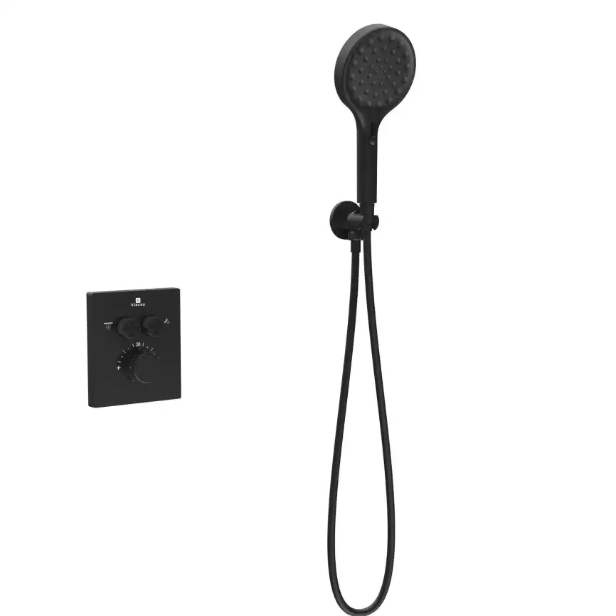 Душевая система  Vincea Inspire VSFW-3I21MT3MB VSFW-3I21MT3MB  с термостатом, встраиваемая, черный матовый фото 4