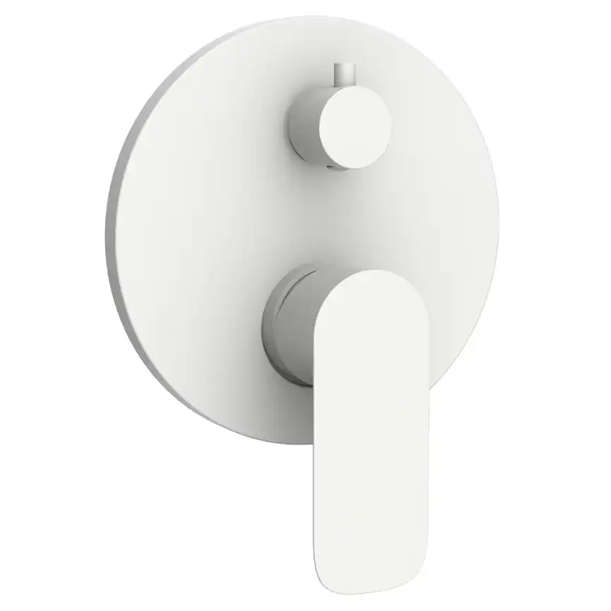 Смеситель для ванны AVS Basic 811-704-MW встраиваемый, с внутренней частью, белый матовый фото 1