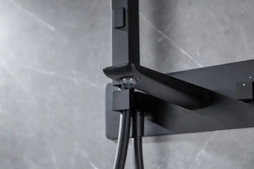 Смеситель для ванны с душем Allen Brau Infinity 5.21007-31 встраиваемый, с внутренней частью, Черный матовый фото 7