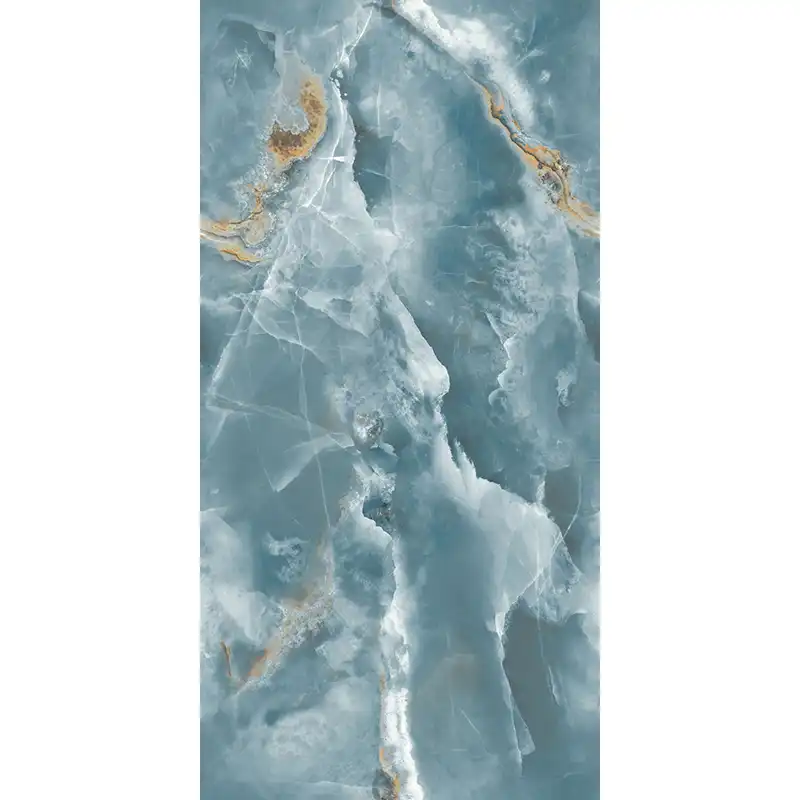 Керамогранит AVS Edonyx Aqua 60x120 полированный, голубой фото 3