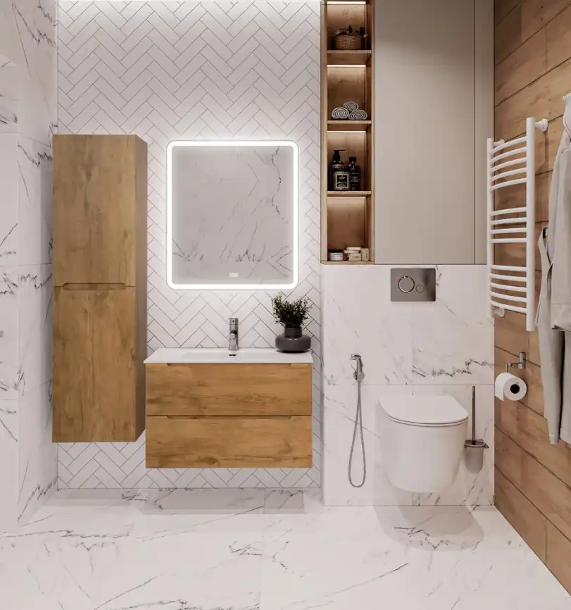 Тумба под раковину BelBagno ETNA-800-2C-SO-RN-P подвесная Rovere Nature фото 8