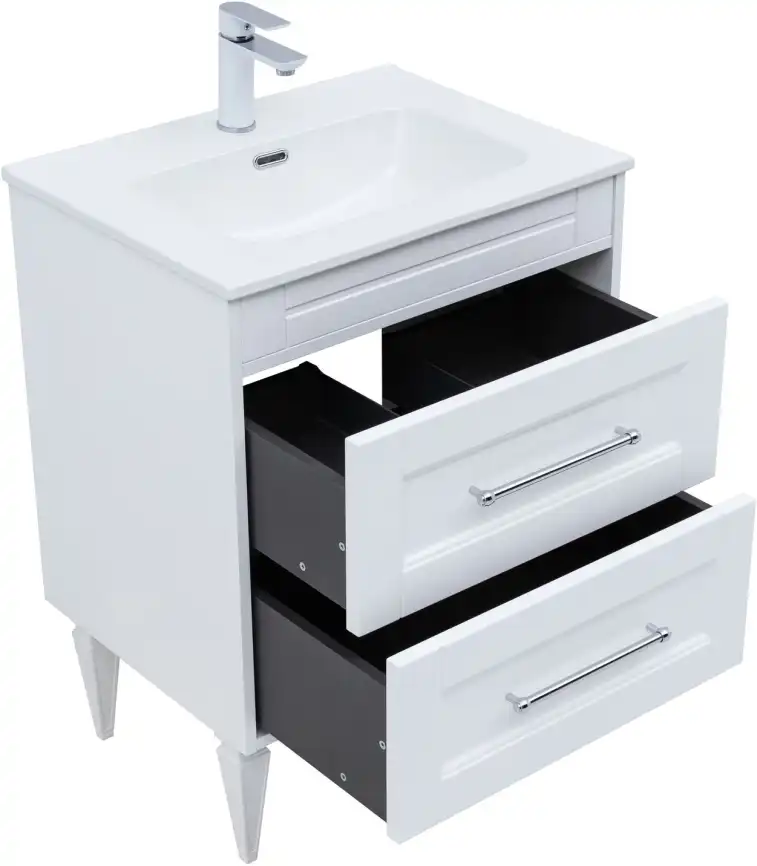 Тумба под раковину Aquanet Бостон new 60 белый сатин, 306367 фото 4