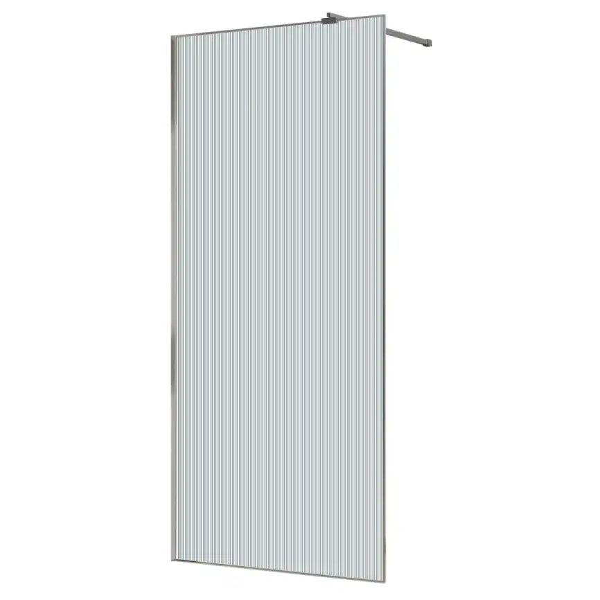 Душевая перегородка Azario Walk-in 90 AZ-271-90-CH-CRF стекло 8 мм рифленое, профиль Хром фото 2