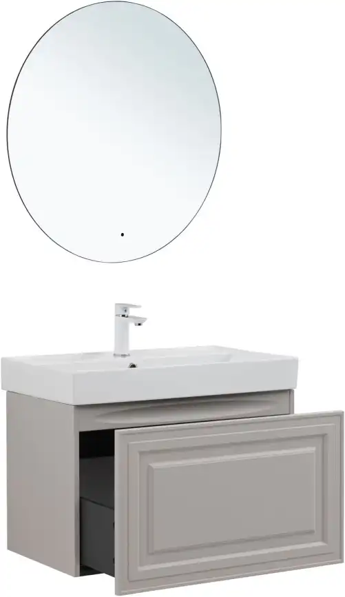 Тумба под раковину Aquanet Агата 75 бежевый, 345487 фото 6