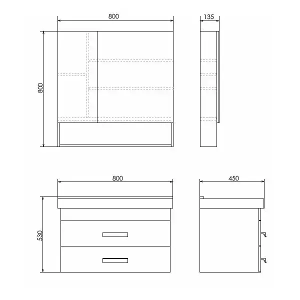 Тумба с умывальником Comforty Никосия 80П Белый, 00-00011163 фото 8