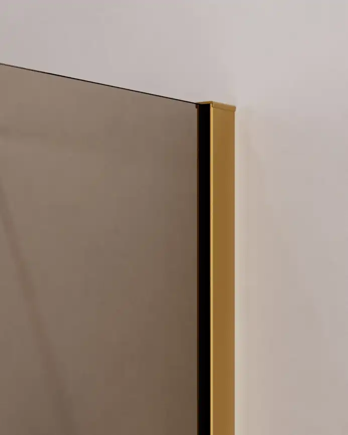 Душевой уголок CEZARES SLIDER-A-2-70/80-BR-BORO стекло Tонированная бронза, профиль Брашированное золото фото 2