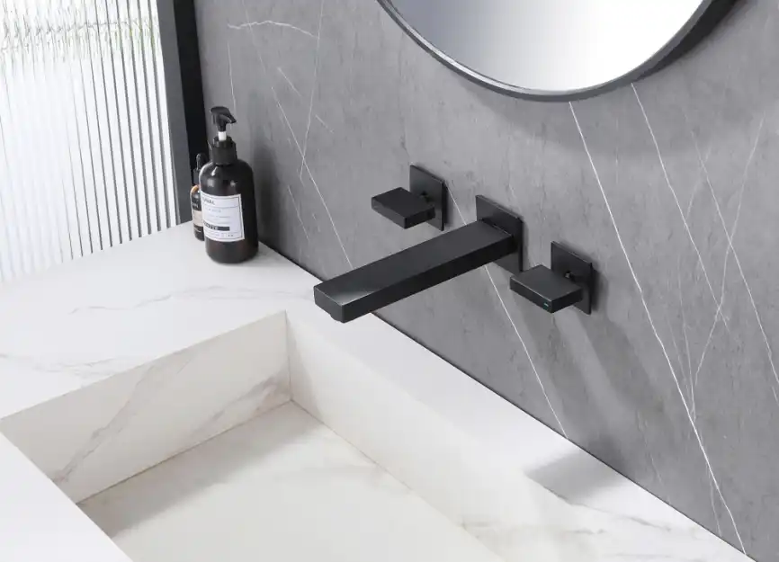 Смеситель для раковины Abber Daheim AF82122B встраиваемый, с внутренней частью, Черный матовый фото 2