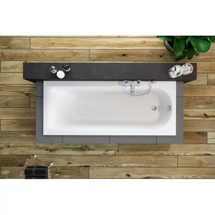 Акриловая ванна Actima Aurum Slim 170х70 WAAC.AUR17WHS с тонким бортом, встраиваемая, на каркасе, Белая фото 3