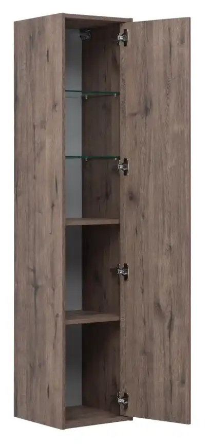 Шкаф-пенал для ванной Aquanet Lino 35 Дуб Веллингтон 253914 фото 4