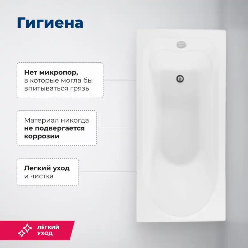 Акриловая ванна Aquanet West 160x70, 205564 фото 7