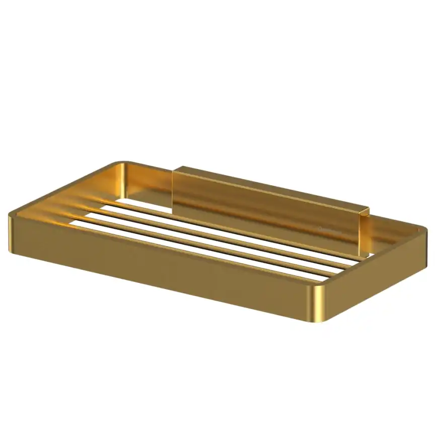 Мыльница Whitecross CUBO gold brushed, CU2424GLB, Золото брашированное фото 1