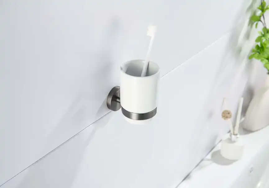 Стакан для ванной Aquatek Бетта AQ4604BGM, Оружейная сталь фото 3