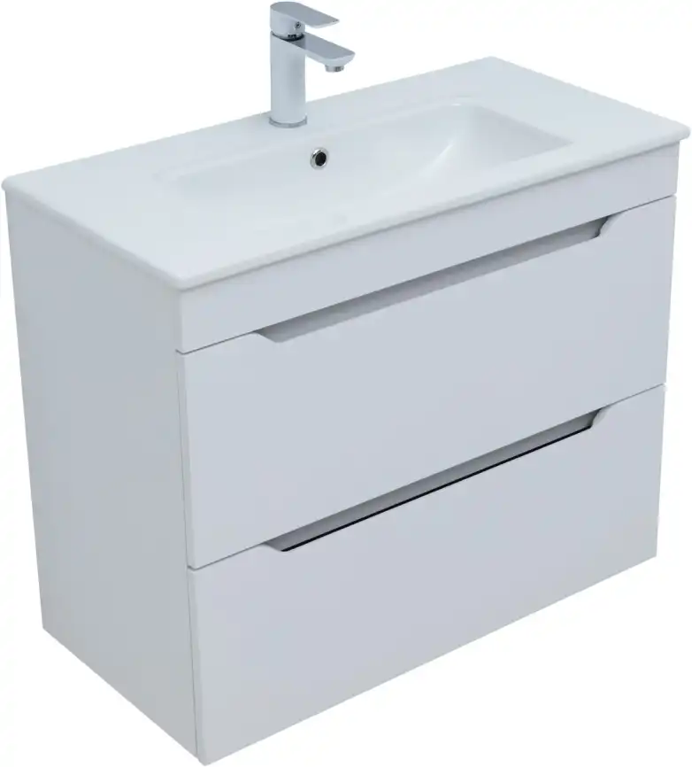Тумба под раковину Aquanet Практика 80 белый глянец, 347965 фото 6