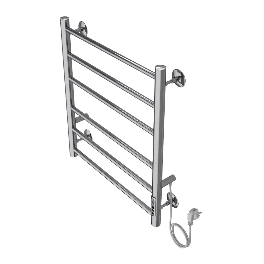 Полотенцесушитель электрический 50х60 Azario Parma П6 AZ10856, диммер справа, Хром фото 3