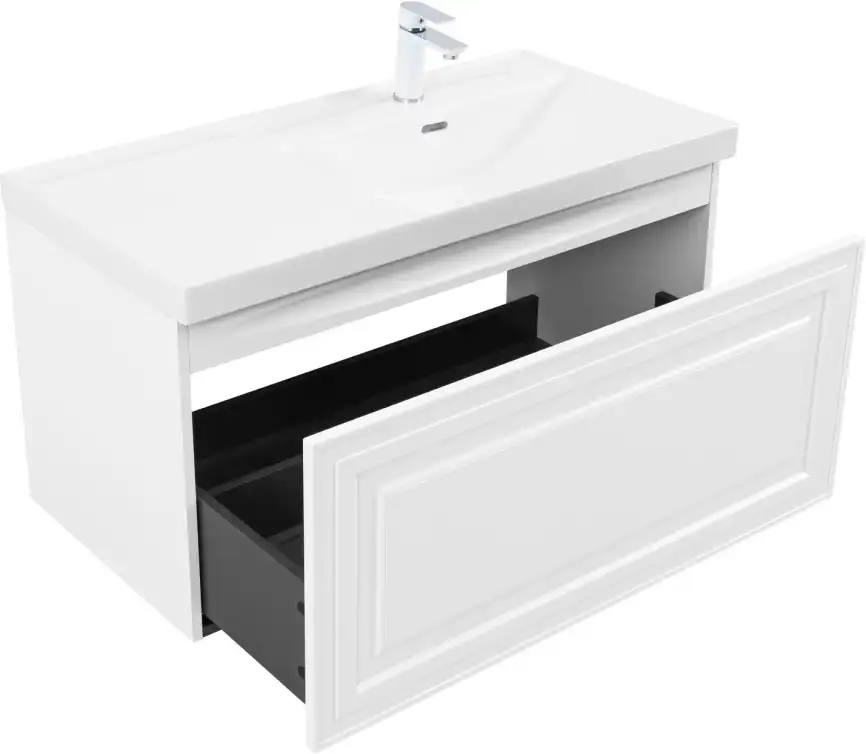 Тумба под раковину Aquanet Агата 100 белый сатин, 345483 фото 5