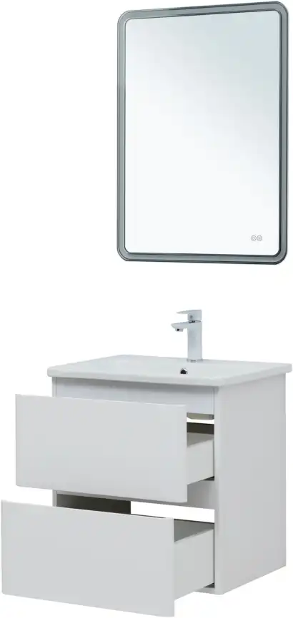 Тумба под раковину Aquanet Эмбер 60 белый матовый 330465 фото 8