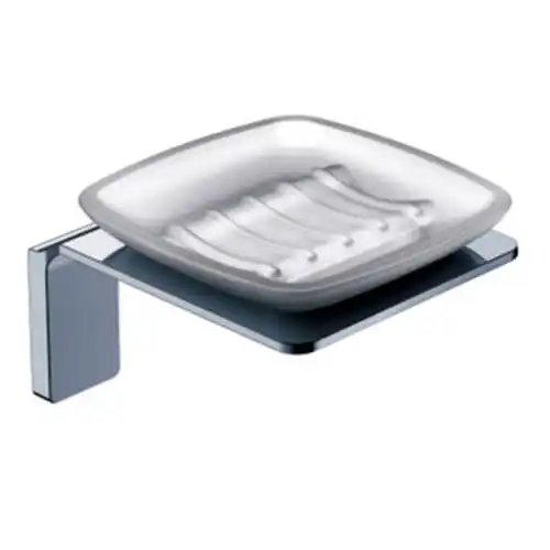 Мыльница подвесная AVS Zeta с чашей, хром фото 1